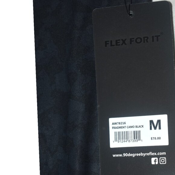 90 Degree by Reflex Leggings Fragment Camo Black M NWT - Picture 2 of 6